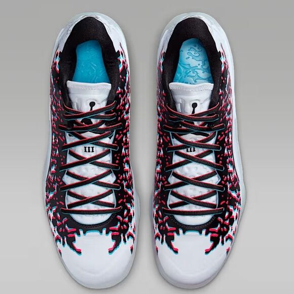 Jordan Zion 3 NRG 3D Shoes- Football Grey/Flash Crimson/Chlorine Blue/Black - Picture 5 of 13